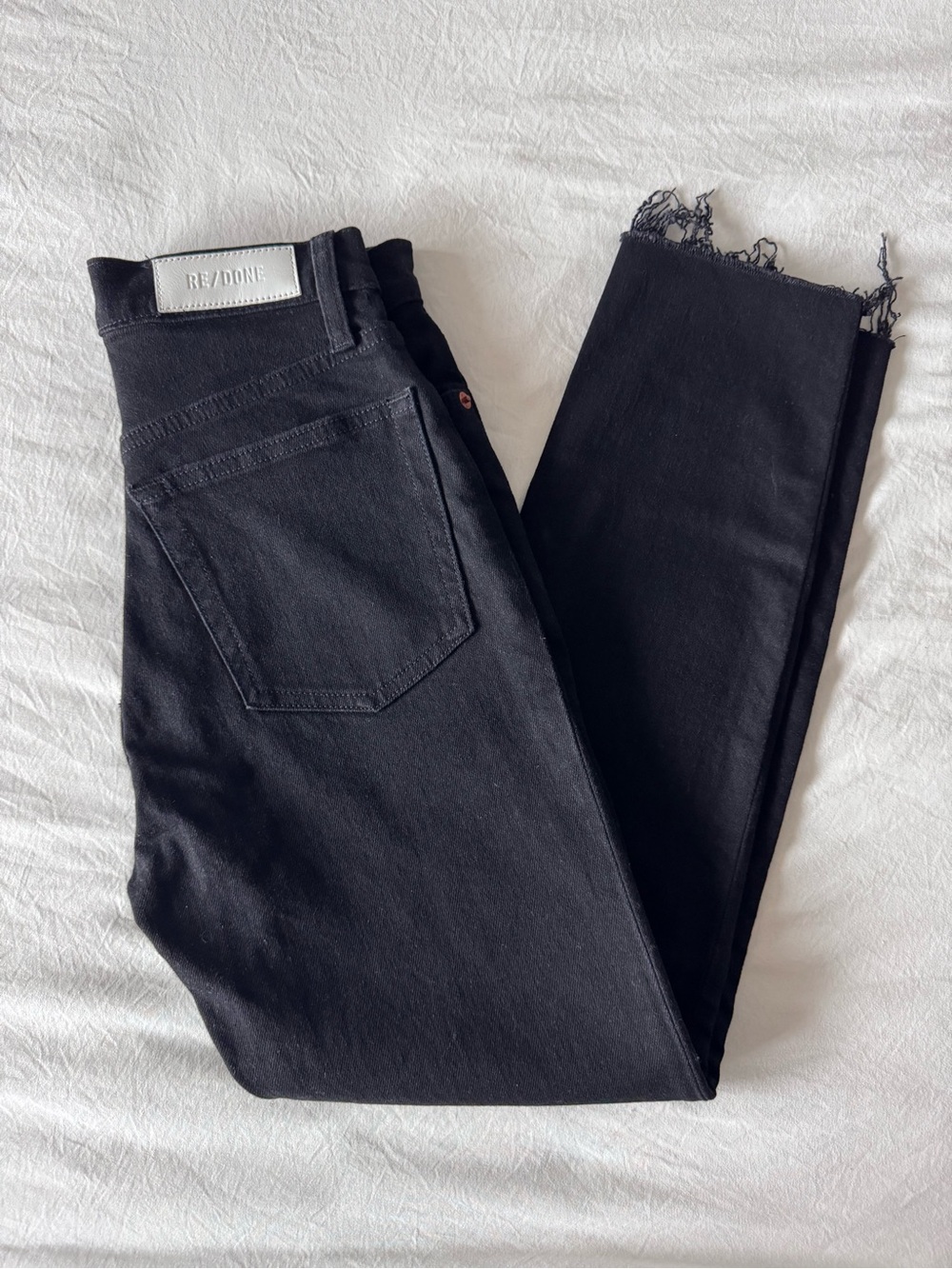 Re/Done Black Slim Straight Jeans size 27